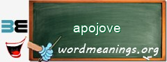 WordMeaning blackboard for apojove